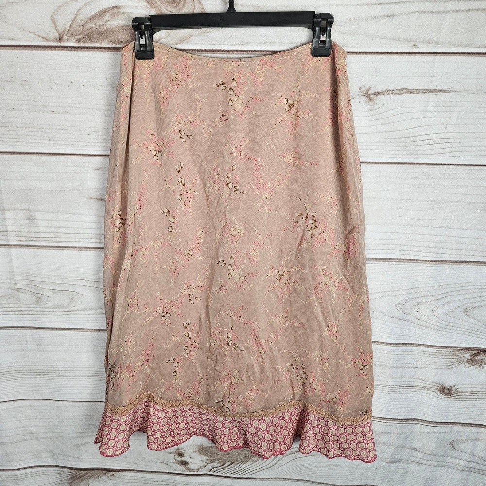 Noa Noa Floral A-Line Knee Length Skirt Small Cottagecore Romantic Boho Lace